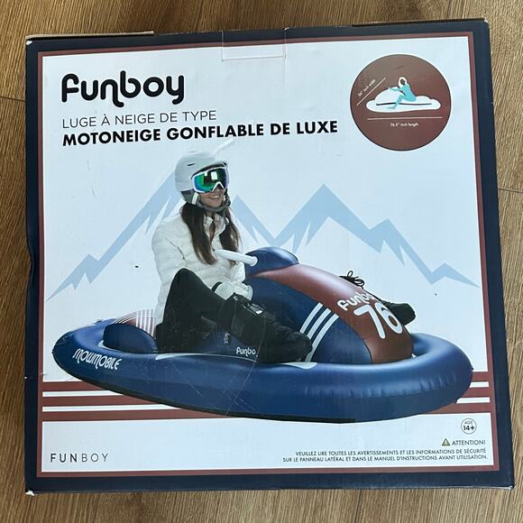 Funboy Luxury Inflatable Snowmobile Sled New in Box - Picture 2 of 6